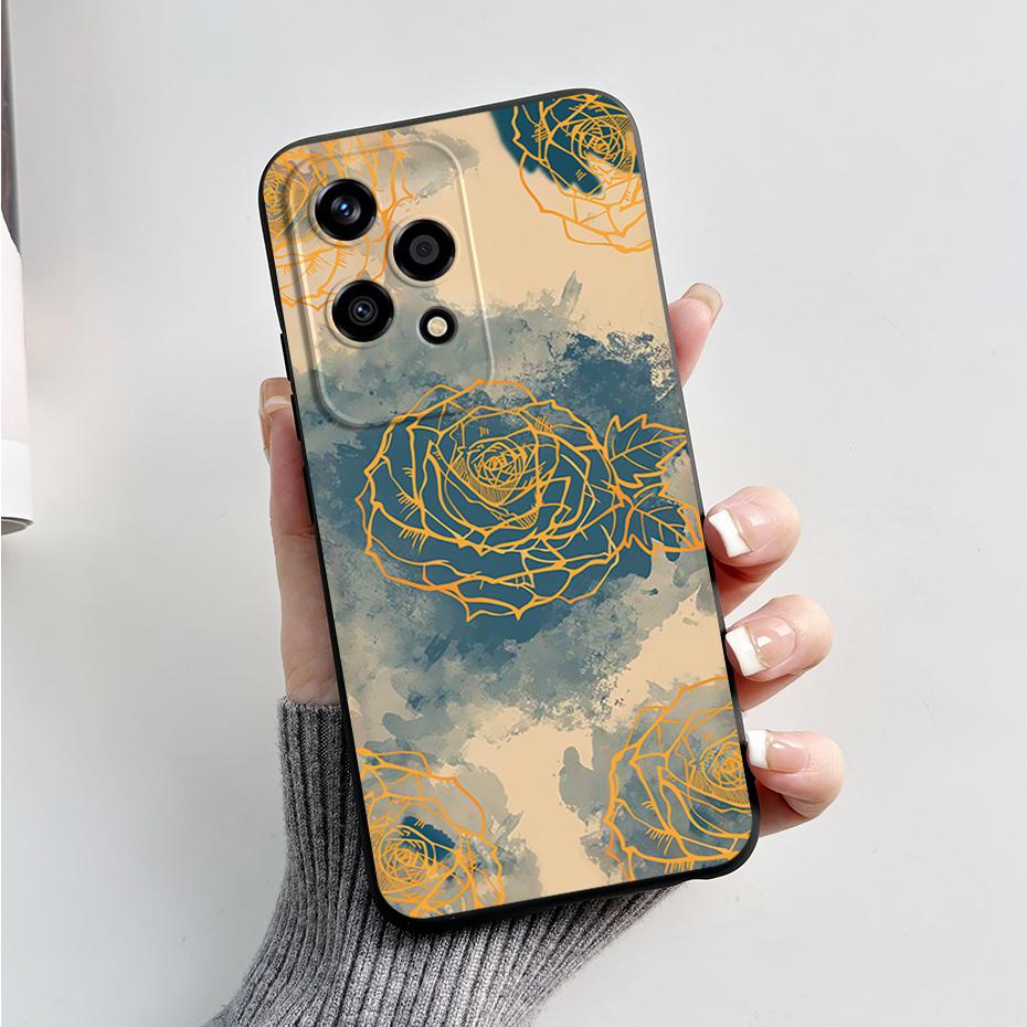 Чехол для Honor 200 Lite Стильный окрашенный силиконовый ТПУ задняя крышка телефона для Honor 200 Lite 5G Мягкий чехол Honor200Lite 200Lite Funda