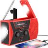 Солнечное FM-радио с ручным приводом, аккумулятором 2000 мАч, фонариком и лампой для чтения