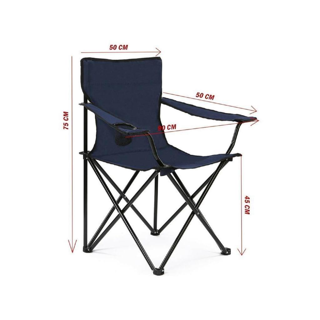 Camping Chair - Claret Red - 2 Pcs