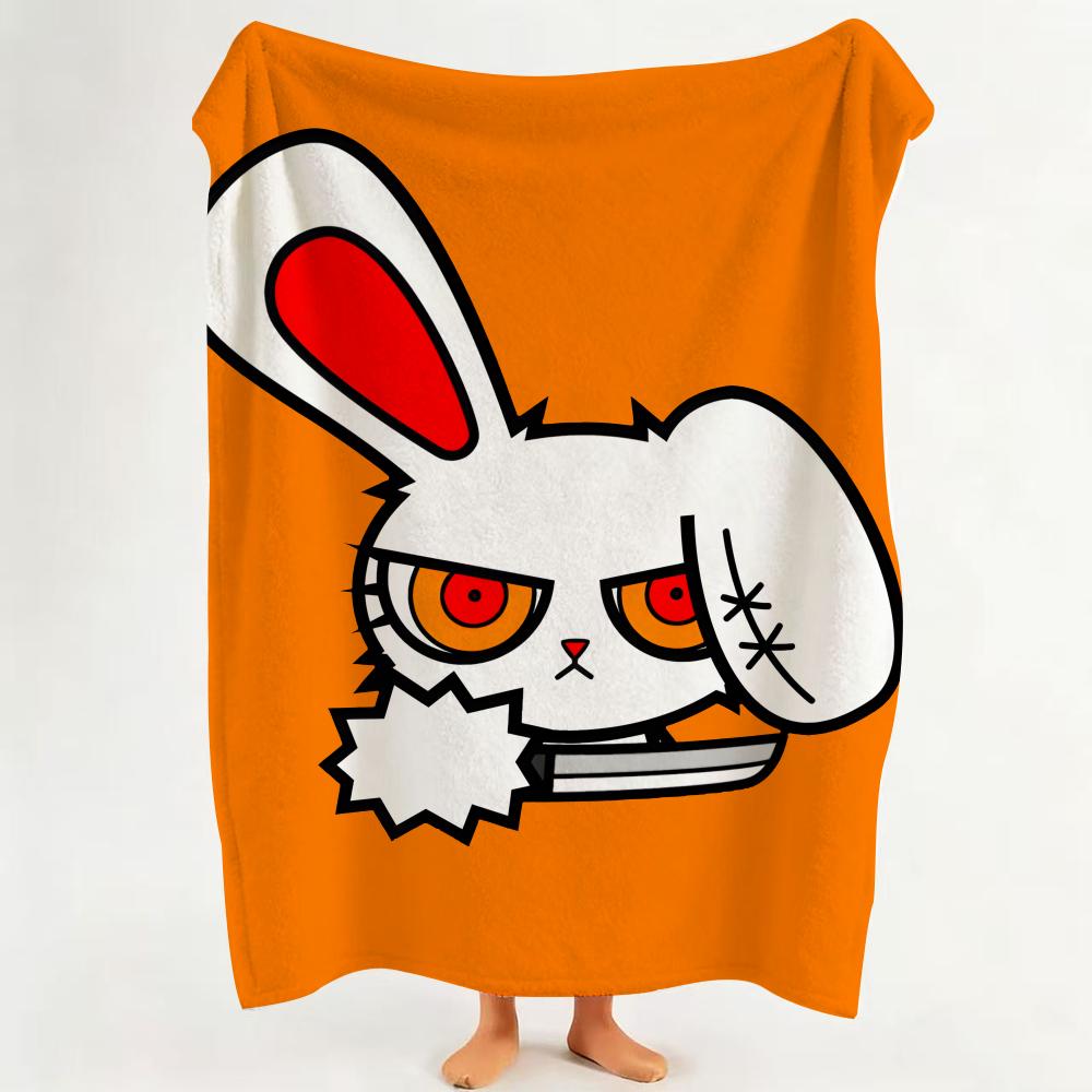Character B Bloody B Bunny Throw hot Flannel Throw Blanket Suitable for Sofa Living Room Bedroom soft