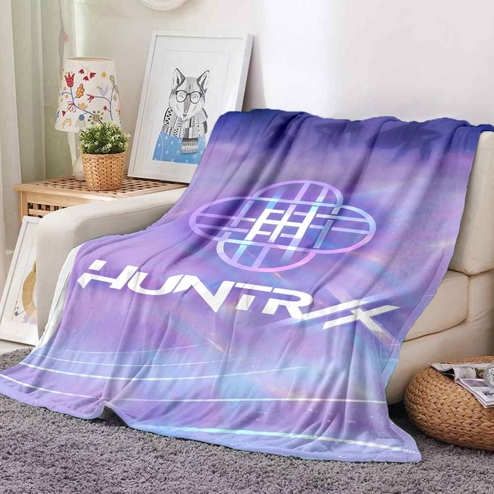 1Pc Huntrax Cosmic Dance Flannel Blanket, Soft And Comfortable, Casual Warm, Camping Travel, Christmas, Halloween Xmas Gift L1392