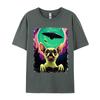 100% хлопковая ткань Мужская футболка с принтом чихуахуа щенка, удивленного НЛО, летающей тарелкой, повседневные топы, рубашка, новинка 2024