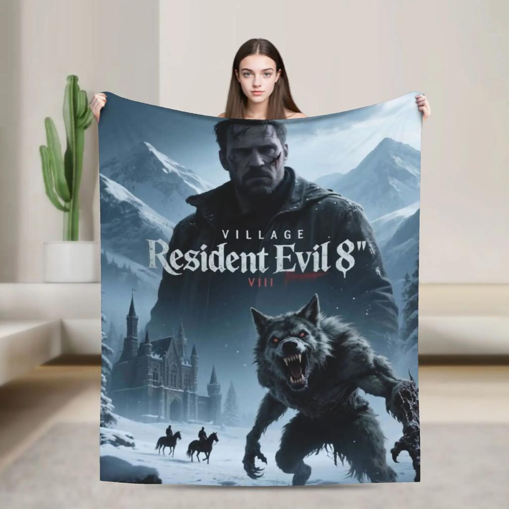Плед из флиса Resident Evil Village Теплое постельное белье Плед для зимы Домашний декор Дети Взрослые Новинка Покрывало