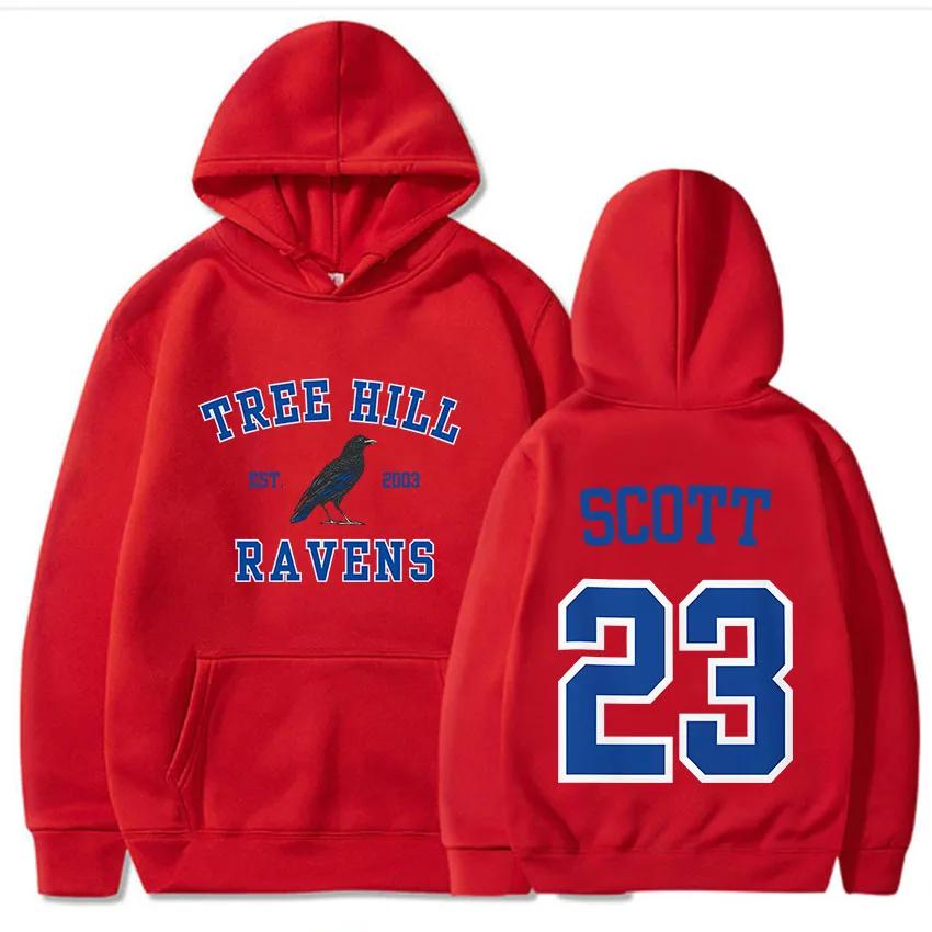 Women Hoodies TREE HILL RAVENS Scott23 Graphic Sweatshirts with Pocket Keith Scott Body Shop Pullovers Sudaderas Para Mujer Male
