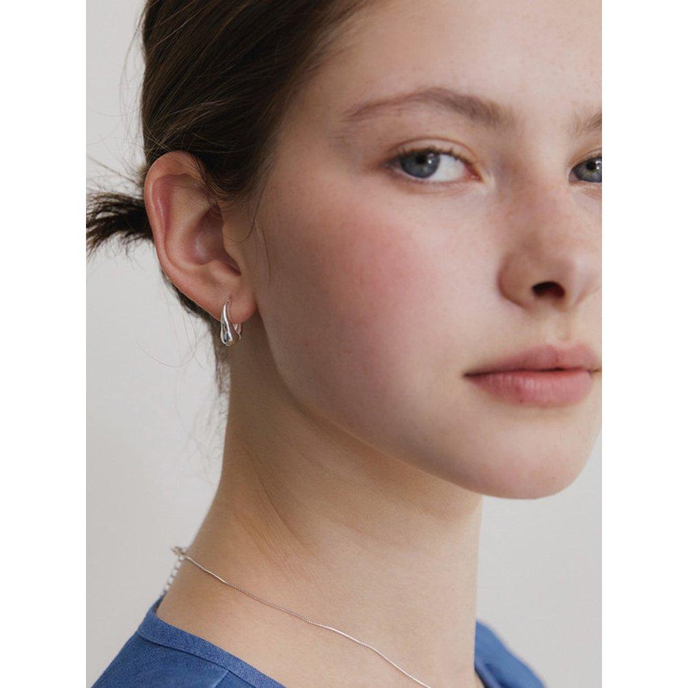 Annie Wave Hoop Earrings Ec3117 Silver Plated