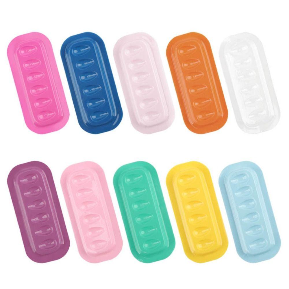 100PCS Adhesive Eyelash Glue Pallet Strip Shaped Plastic Gasket Palett Lash Adhesive Stand Pads
