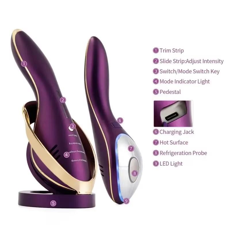 Аппарат для подтяжки лица с горячей и холодной терапией EMS, устройство для подтяжки кожи, массажер для лица, шеи и тела, подбородка, V-образная линия для кожи, против морщин