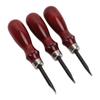 3 Pcs Leather Beveler Steel Material Sandalwood Handle Lightweight DIY Leather Edge Beveler Skiver