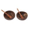 2 Sets Old Coconut Shell Bowl Multipurpose Safe Healthy Heat Resistance Coconut Shell Bowl with