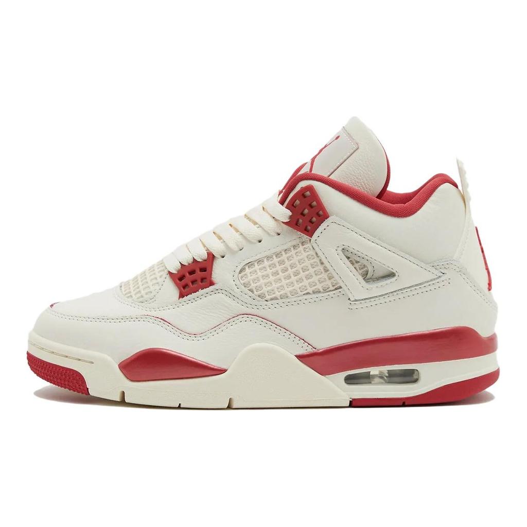 Jordan Air Jordan 4 Поддерживающие Средние Винтажные Баскетбольные Кроссовки Женские Бело-Красные HV0823-108