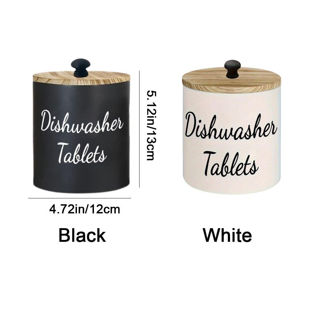 Wide Opening Dishwasher Pod Container Round Kitchen Storage Box Laundry Pods Container Apartment