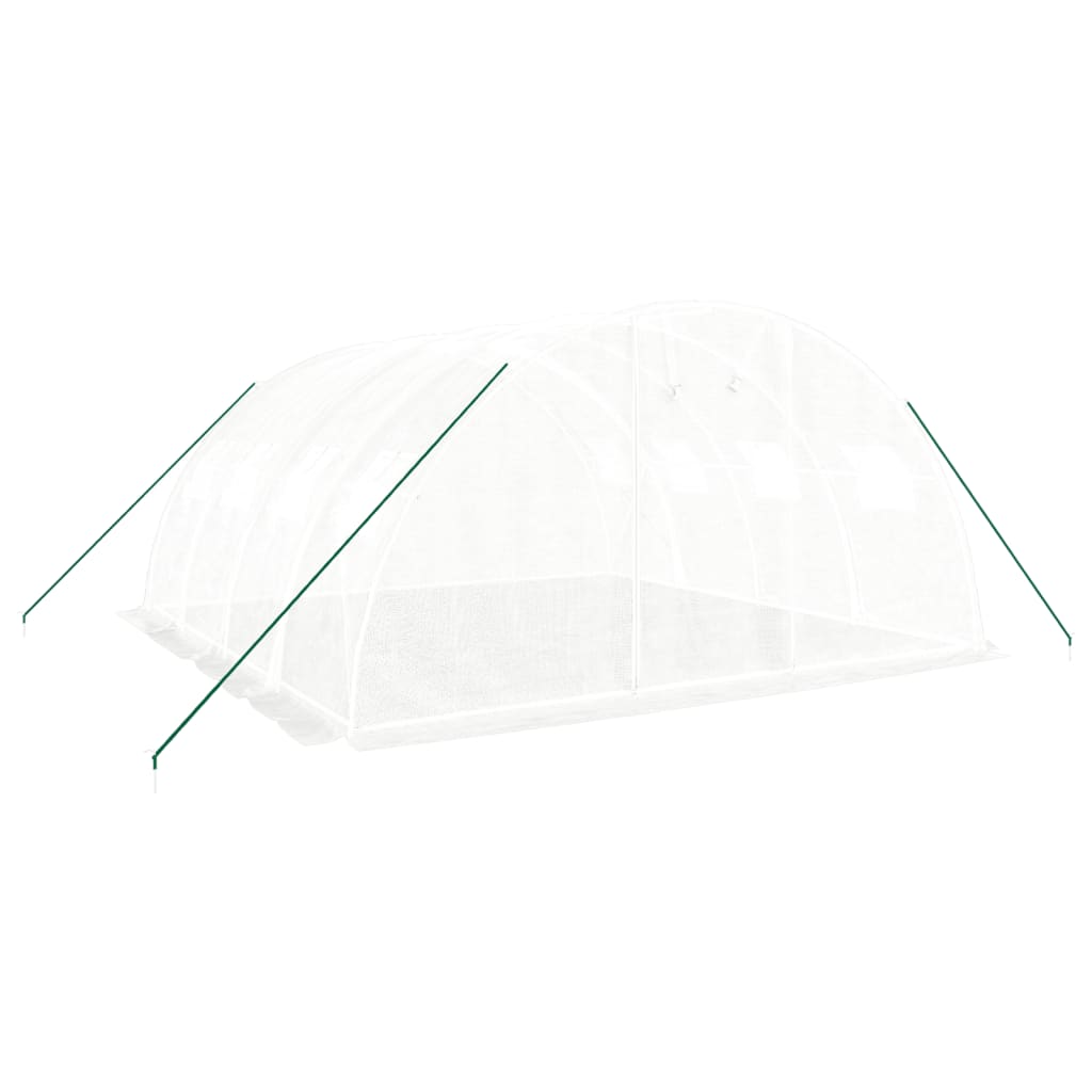 Greenhouse with Steel Frame White 16 m² 4 x 4 x 2 m