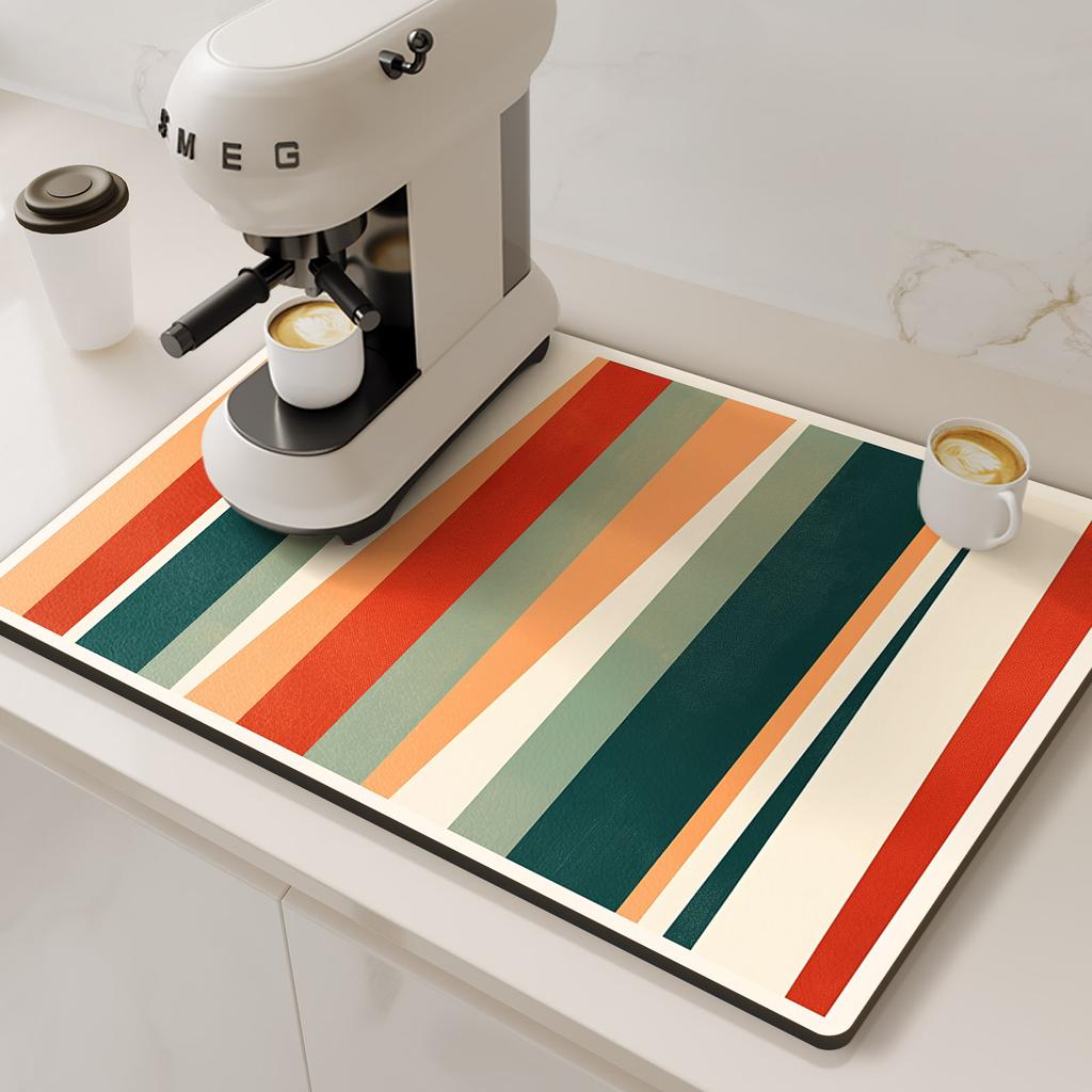 Коврик для кофемашины, дренажный коврик для кухни, нескользящие коврики для сушки посуды, быстросохнущий коврик для стола, подставка под столовые приборы, посуда