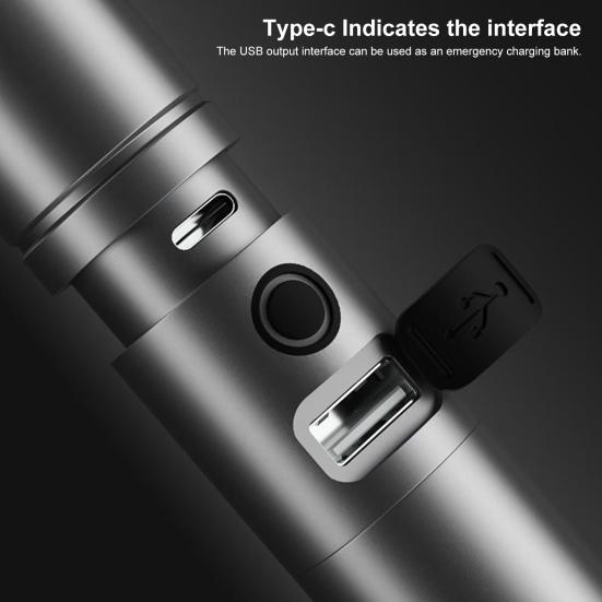 Powerful Torch LED Flashlight Waterproof Shock-Resistant Super Bright High Lumens Zoomable USB Rechargeable Flashlight