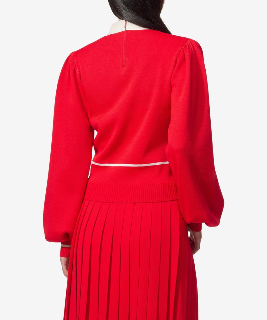GUCCI Square Gg Logo Wool Jacquard Ribbon Knit - Red / 676829Xkdde6367