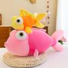 Fish Plush Toy Cute Colored Goldfish Doll Plushies Soft Companion Sleep Pillow Stuffed Aquarium Animal Doll Throw Pillow Home Decoration