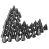 100Pcs Black Gold Silver Cone Studs And Spikes DIY Craft Cool Punk Garment Rivets For Clothes Bag Shoes Leather DIY Handcraft