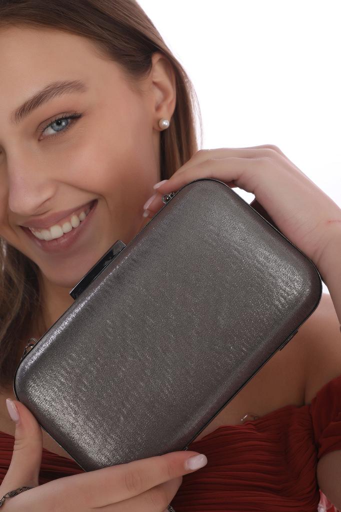 Women's Stylish and Useful Evening Dress Bag Women's Black Skin Matte Evening Dress Portfolio Clutch Bag