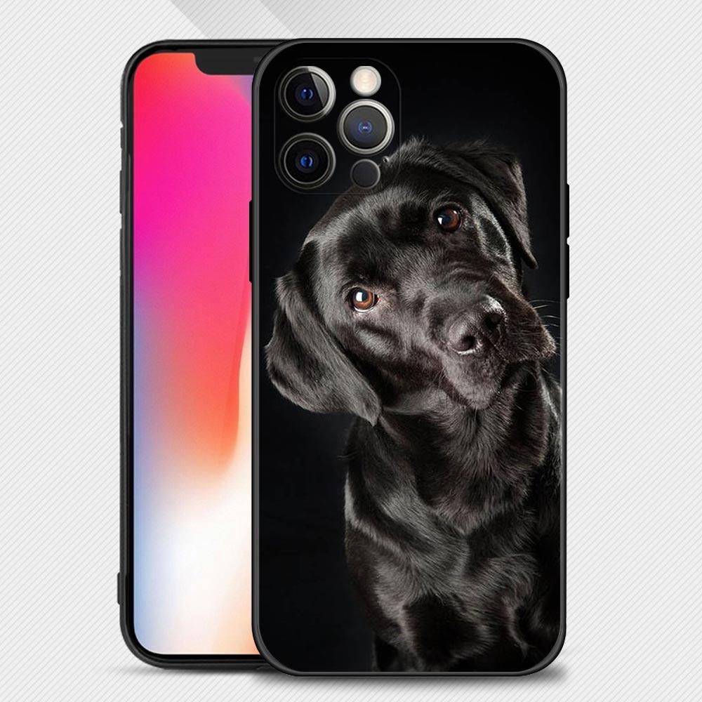 Черный чехол для телефона с собакой для iPhone Samsung Galaxy Redmi Xiaomi Oppo OnePlus Note SA 7 8 9 10 11 12 13 14 20 21 22 23 53 54 Pro Max Plus Ultra TPU Soft