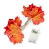 Waterproof Maple Leaf LED String Light Backyard Courtyard Bedroom Strip Lamp Garland Christmas Thanks-giving Decoration
