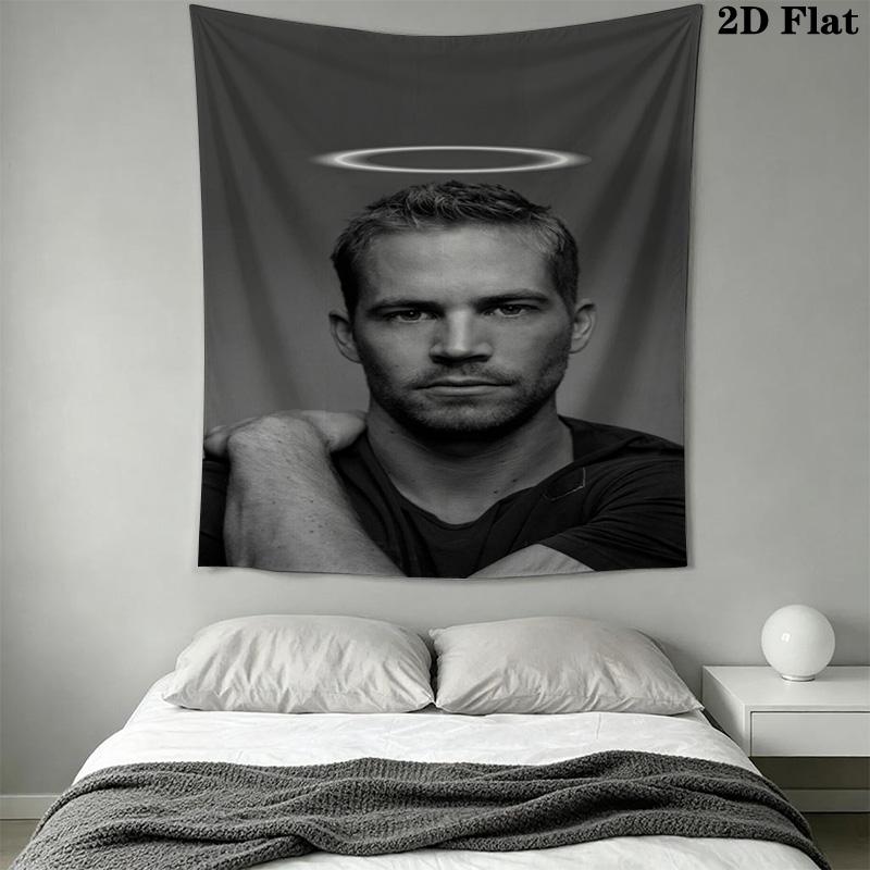 Paul Walker Memorial Tapestry Tapestry Background Cloth Fashion Print Home Decor Atmospheric Background Cloth Homestay Soft Decoration Tapestry