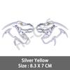 2Pcs Metal Hollow Style Tyrannosaurus Rex Totem Badge Dinosaur Head Emblem Stickers For TRX    Raptor Accessories