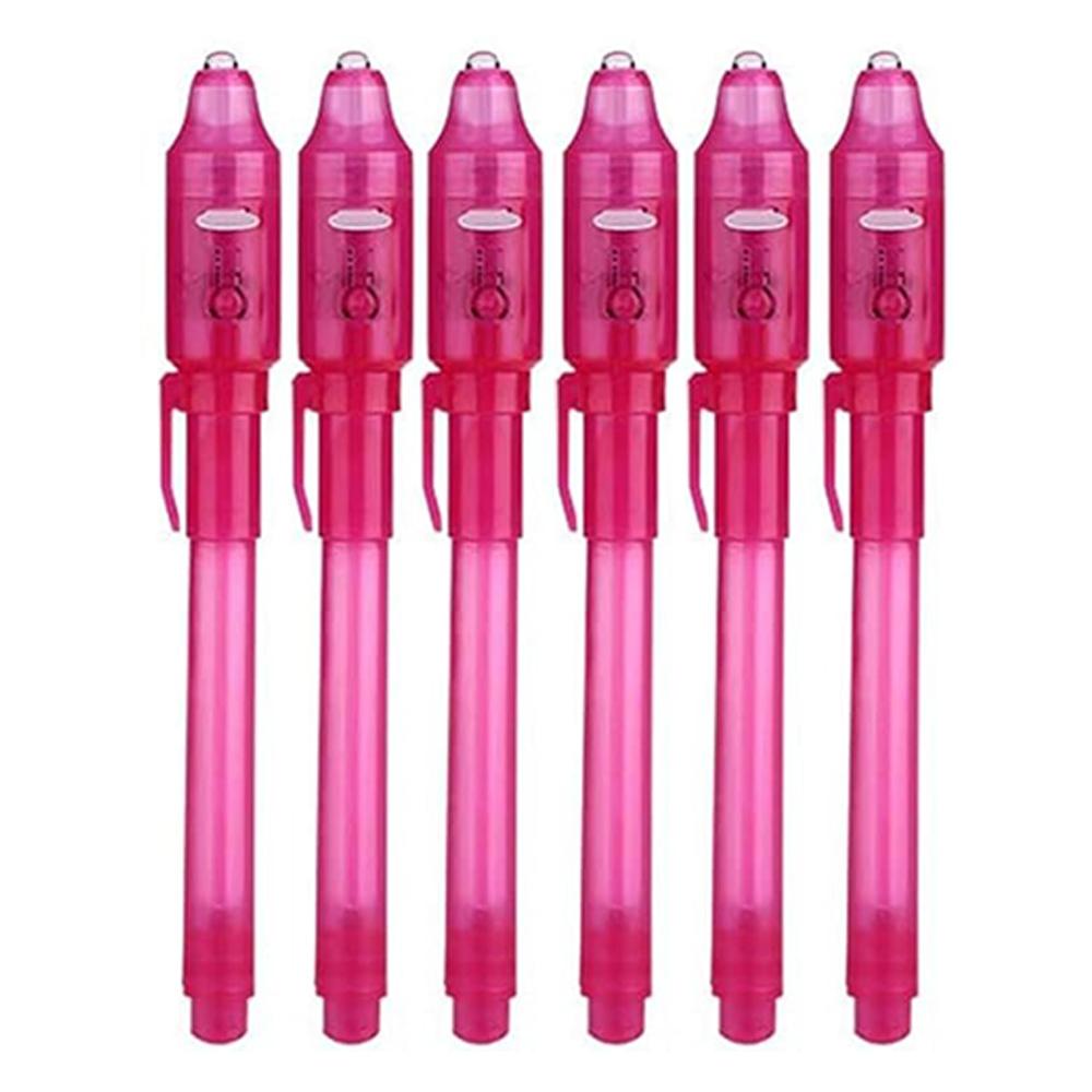 6 шт. ручка-шпион с невидимыми чернилами и УФ-светом, волшебный маркер для секретного сообщения, сундук с сокровищами, призы, детские сувениры на вечеринку, игрушки, подарок