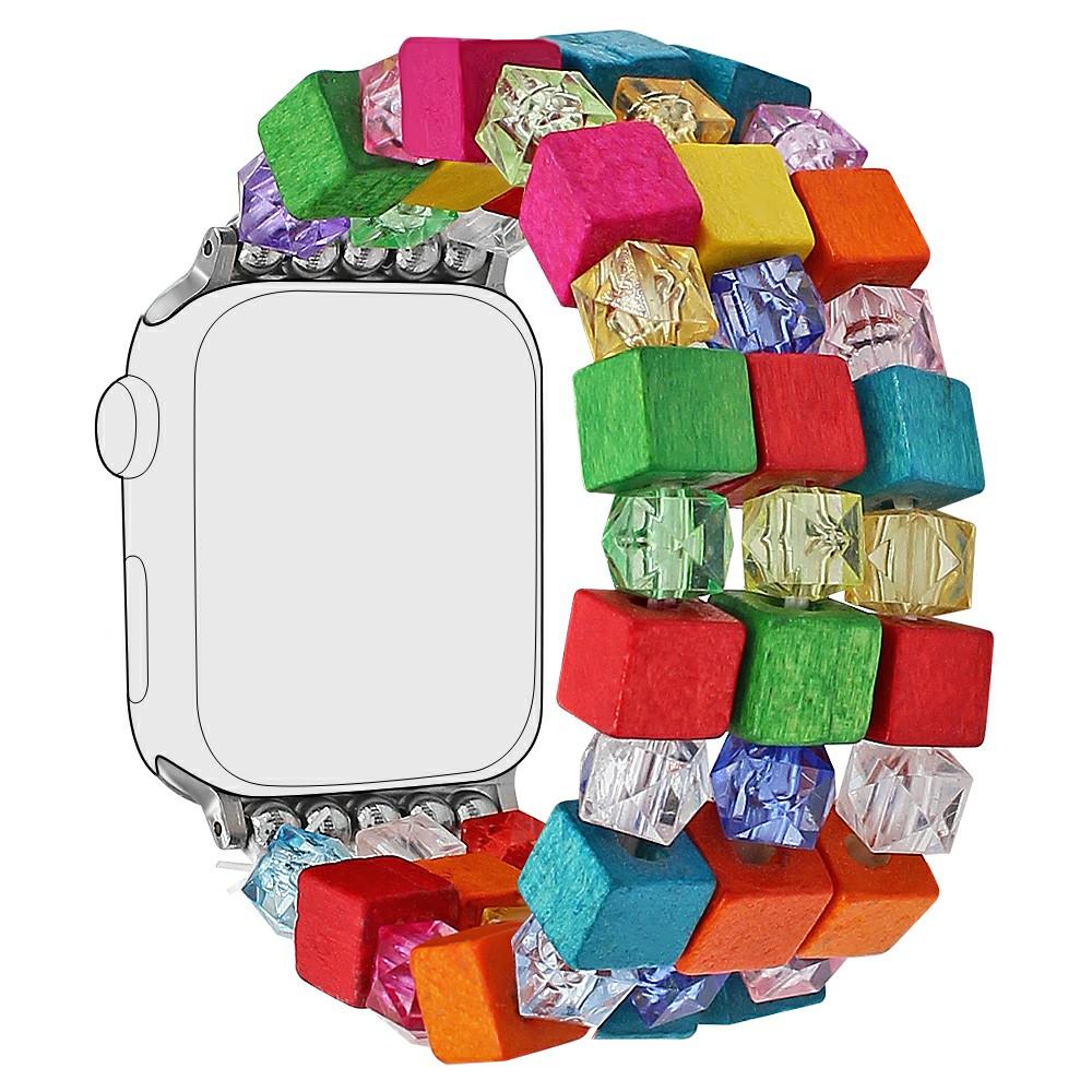 Bracelet Watch Strap for Apple Watch Series 10 Ultra 9 8 7 SE 6 5 4 3 2 1 46mm 49mm 45mm 44mm 42mm Wood Resin Beads Wrist Band