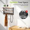 with Hooks Two-Tier Coat Rack Wall Mounted Entryway Coat Hook Wall Shelf  for Bedroom Living Room