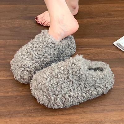 Модные меховые женские хлопковые тапочки, балетки на платформе, короткий плюш, теплая обувь, зимняя мода, женские зимние ботинки 2025, новые повседневные боты для женщин