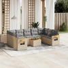 VidaXL Garden Lounge Set with Cushions 10 Pcs, Patio Sofas, Patio Furniture Set, Outdoor Furniture, Beige 3227123
