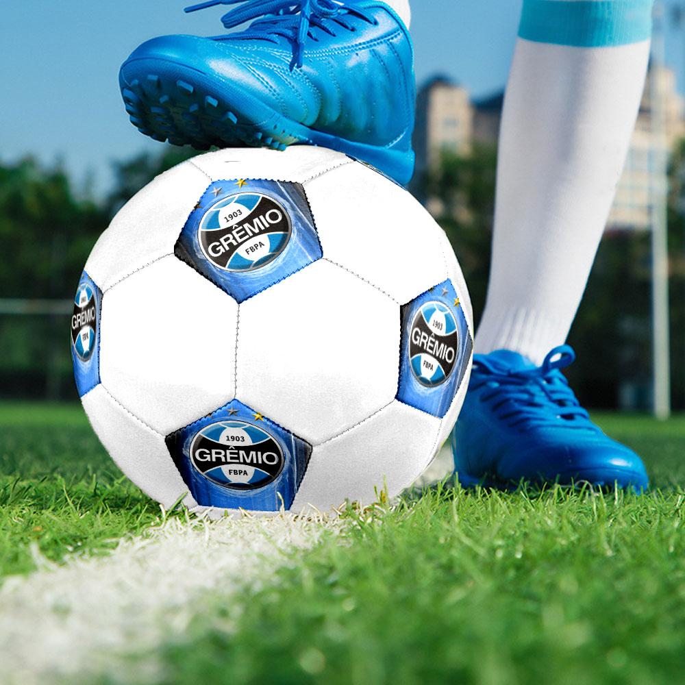 Футбольный мяч GREMIO FC, размер 5, машинная сшивка, ПВХ, прочный и с высоким отскоком, подходит для всех возрастов, фанатская атрибутика, для матчей и игр на открытом воздухе.