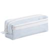Double Layer Mesh Pen Bag Large Capacity Transparent Stationery Storage Bag Multifunctional Zipper Uses For Exam Organizer