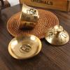 Brass Dragon and Phoenix Baifu Cover Bowl Three-piece Creative Tea Ceremony Ornament Daily Gift Tea Cup Palace Wind Dragon and Phoenix Tea Cup