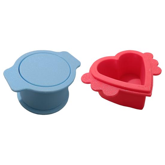Heart And Circle Cake Pop Cutter Set 2-in-1 Plastic Cake Mold for Uniform Baking Cake Plunger Cutter