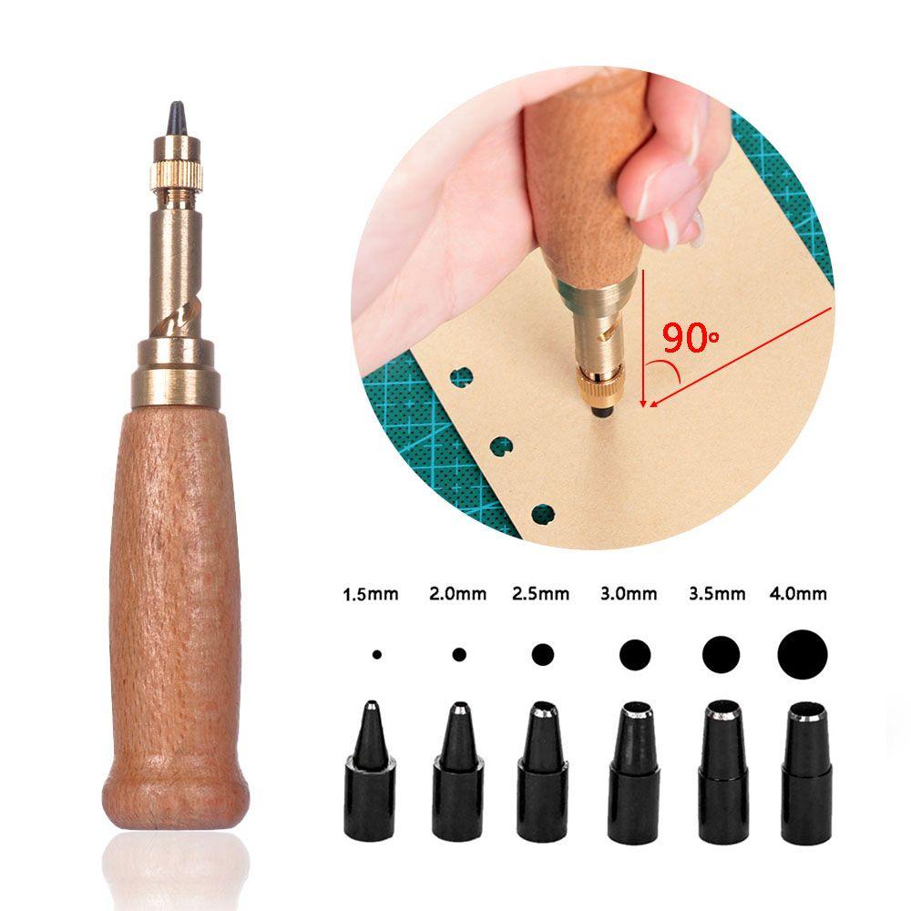 Drill Auto Screw Leathercraft Leather Tool Puncher Belt Hole Punch Punching Hole