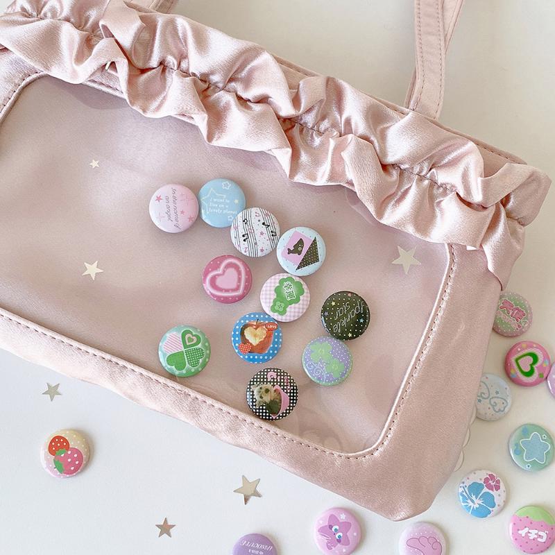 Y2K Kawaii 6/24Pcs Cartoon Badges Japanese Retro Look Ideal for DIY Arts and Crafts