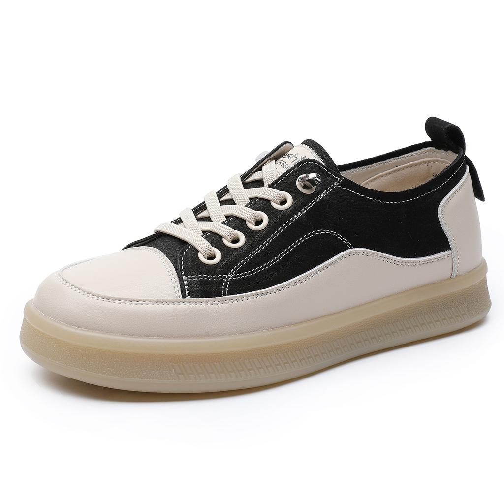 Fujin 3cm Nature Cow Suede Genuine Leather  Wome Flats Loafer High Brand Platform Spring Vulcanize Chunky Sneaker Autumn Shoes