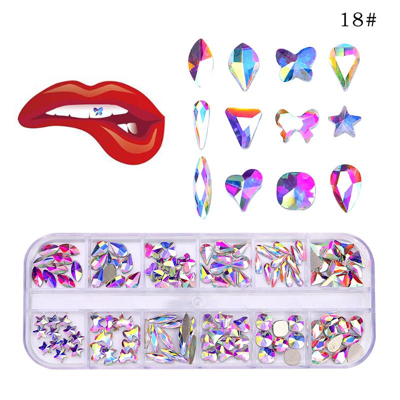 12-сетка зубные камни алмазный орнамент инструменты для поделок различные формы цветные зубы ювелирные изделия для зубных протезов акриловые стоматологические аксессуары