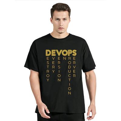 Настоящее определение DevOps Футболка Devops Компьютерный ботан Гик Программист Смешная Саркастичная Крутая Милая Программирование Футболка Топы