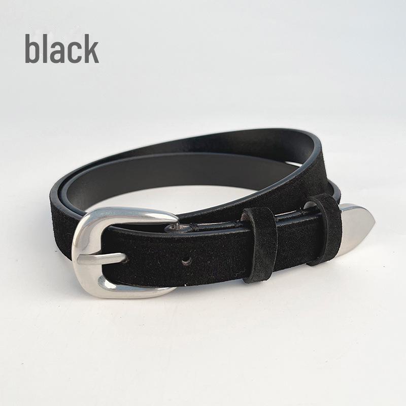 Женский ретро-ремень из натуральной замши с матовым эффектом — идеально подходит для юбок, свитеров и курток