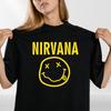 Футболка с логотипом NIRVANA Гранж Ретро Винтаж Унисекс Женский Унисекс