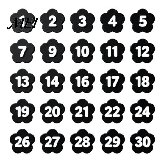 Stationery Loss Prevention 30PCS Numbered Pencil Toppers, Reusable Prevent Confusion Labels, Back to School Essentials Plastic Tracking Marker Clips,