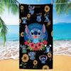 Western Anime Pattern Soft Thick Microfiber Large Towel For Children Beach Swimming