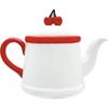 [PANSHELS WORLD Official] Panshell Teapot with Cherry Handle, White, 350ml, SAN4807