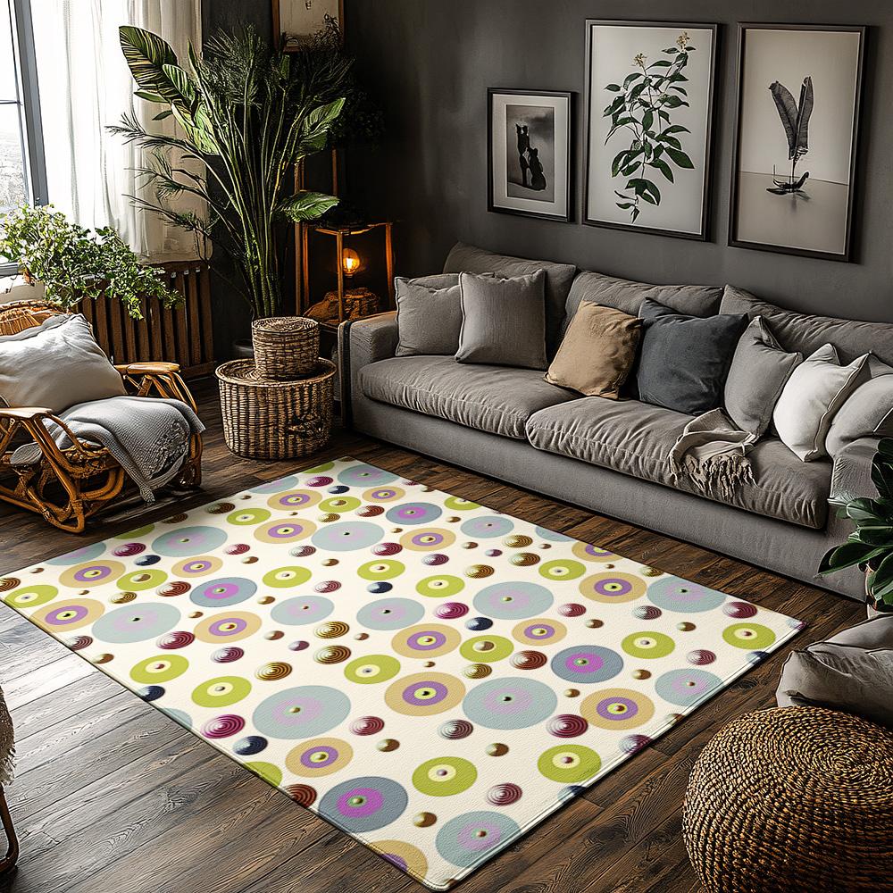 Stylish Abstract Carpet Washable Non-Slip Floor Mat Living Room Rug Modern Area Rug Home Decor Indoor Outdoor Doormat Plush Rugs