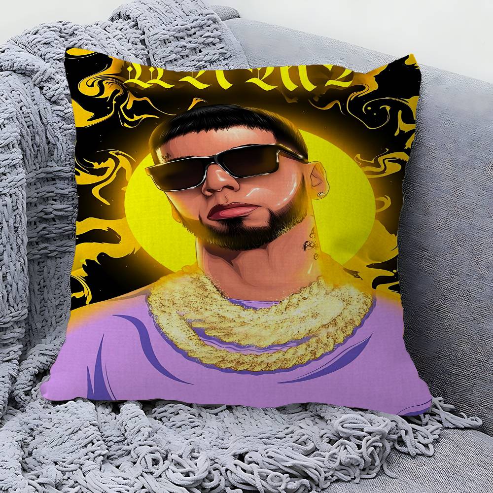 Подушка с принтом рэпера Real A-Anuel AA 45*45 см Наволочка Декоративная наволочка Для домашней подушки Наволочка для подушки на диван