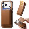 For iPhone 17 Pro Case Detachable Magnetic Card Bag Leather Phone Back Cover