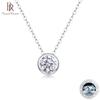 S925 Серебряное ожерелье Mosang Stone Pure Подвеска с цепочкой Серебряные украшения с платиновым прямым покрытием