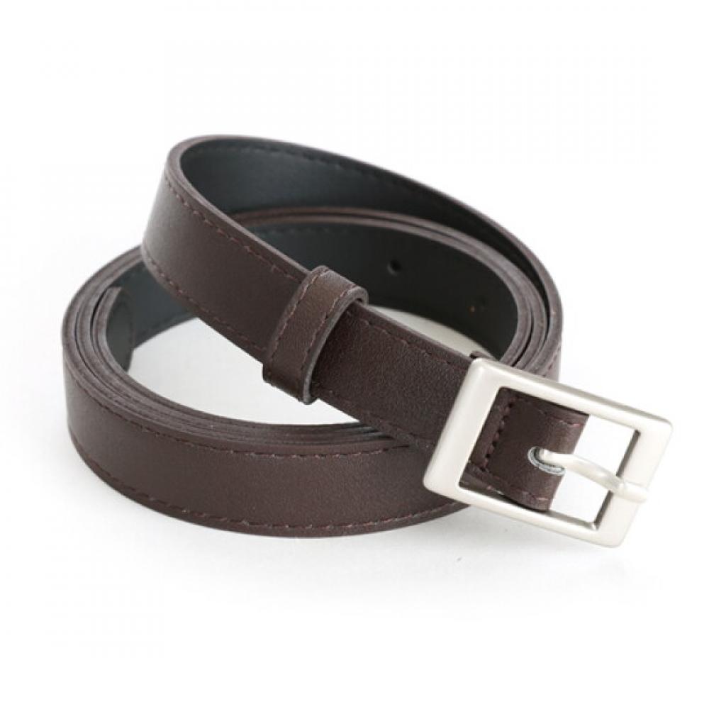 Shop Women S Korean Nickel Matte Square Buckle Belt Brown Tu Wbt 0871